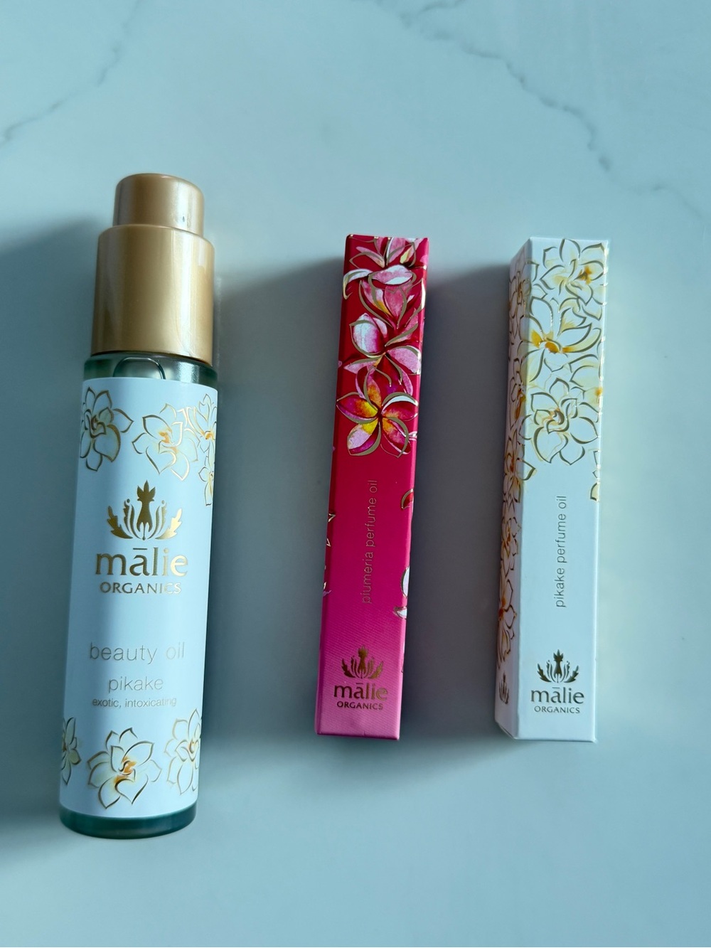 Malie Organics Pikake Beauty Oil and 2 Perfume Oil Set